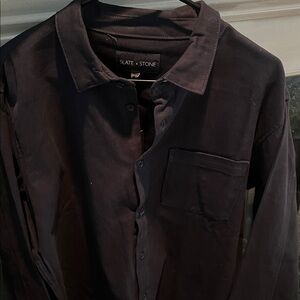 Slate & Stone Navy Button up !Mens M oversized can wear as jkt